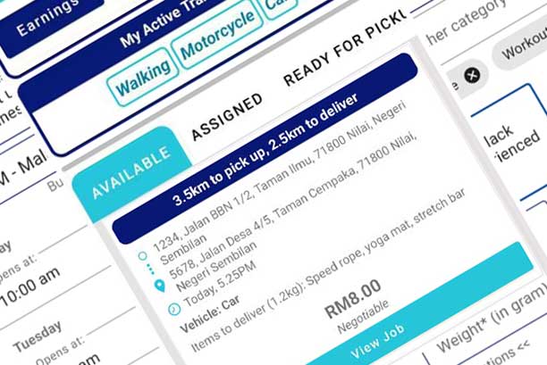 Rider Job Details and Negotiation Screen